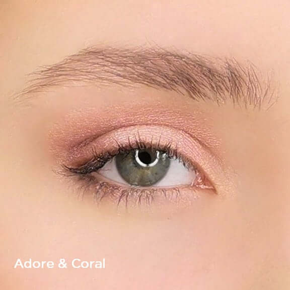 Augen-Make-up mit Adore und Coral