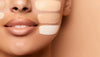 Foundation swatches compared side by side on skin