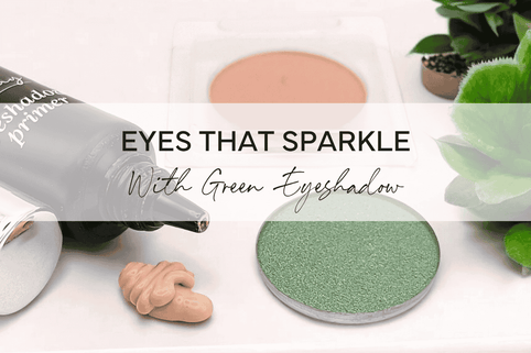 Hoe je een verbluffende ooglook maakt met glitter en groene oogschaduw - Mineralissima
