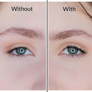 Wimpern vor und nach dem Auftragen der Miracle Lash Mascara